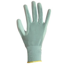 13G Polyester Liner Knit Wrist White PU Coated Work Glove (5513)